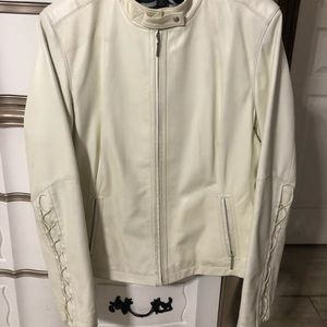 Winter White 100% Leather Jacket